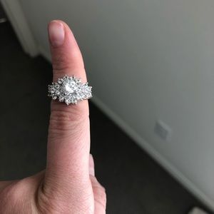 Antique CZ and gold ring